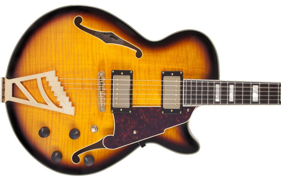 D'angelico Exss Vintage Sunburst - Hollowbody E-Gitarre - Variation 2