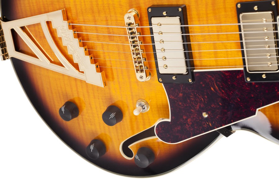 D'angelico Exss Vintage Sunburst - Hollowbody E-Gitarre - Variation 3
