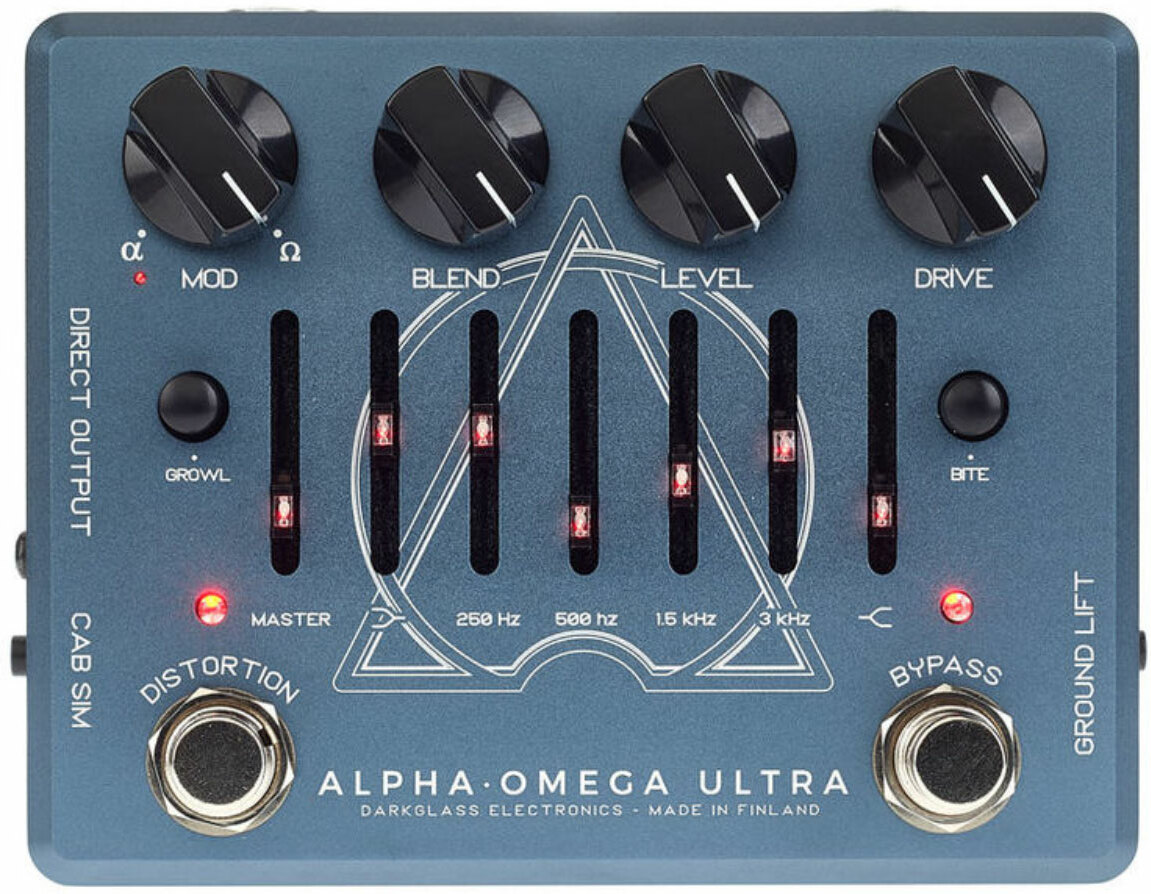 Darkglass Alpha Omega Ultra V2 Aux-in Bass Preamp - Overdrive/Distortion/Fuzz Effektpedal - Main picture