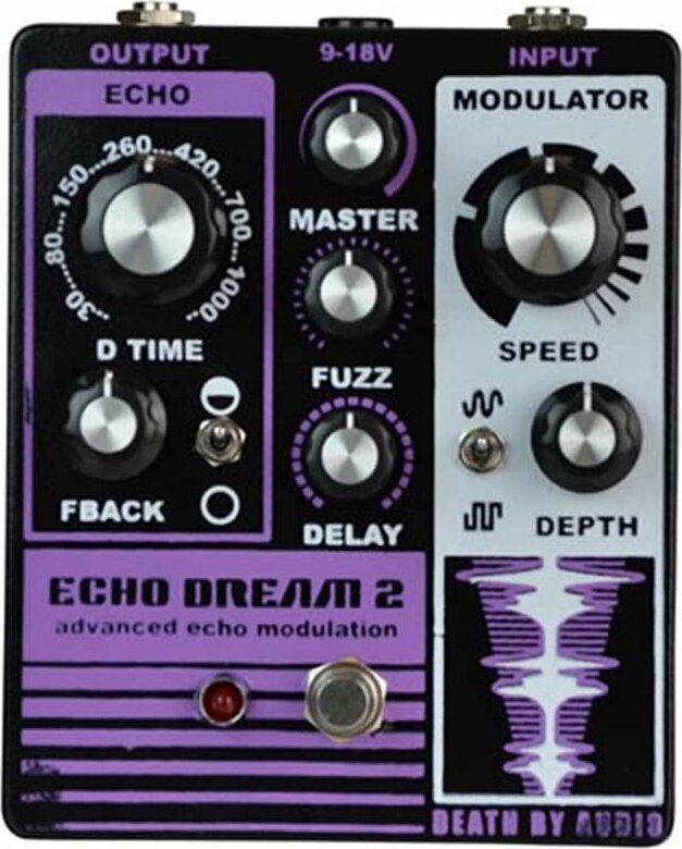 Death By Audio Echo Dream 2 Analog Echo Et Fuzz - Reverb/Delay/Echo Effektpedal - Main picture