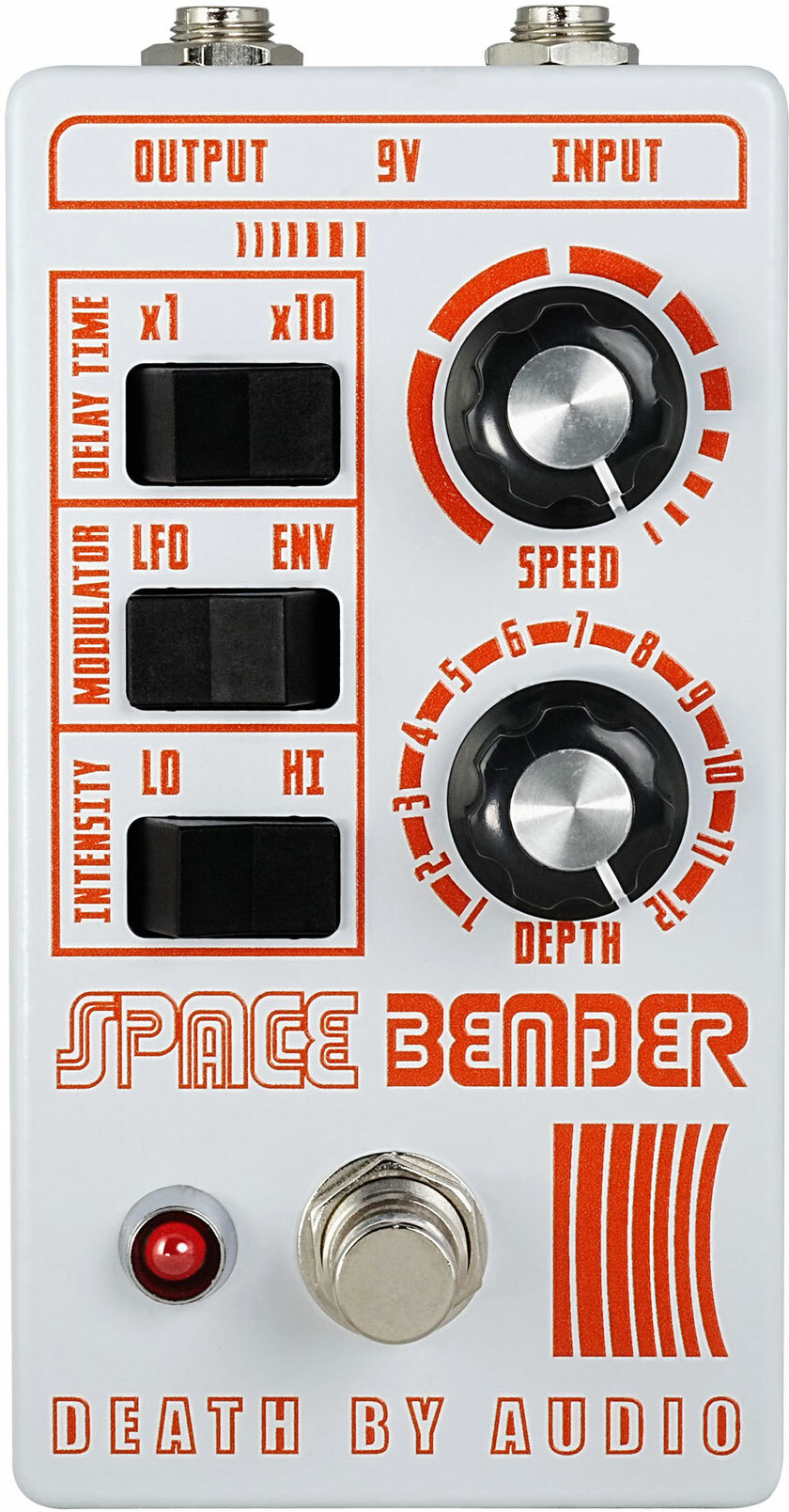Death By Audio Space Bender Chorus Modulator Ltd White/orange - Modulation/Chorus/Flanger/Phaser & Tremolo Effektpedal - Main picture