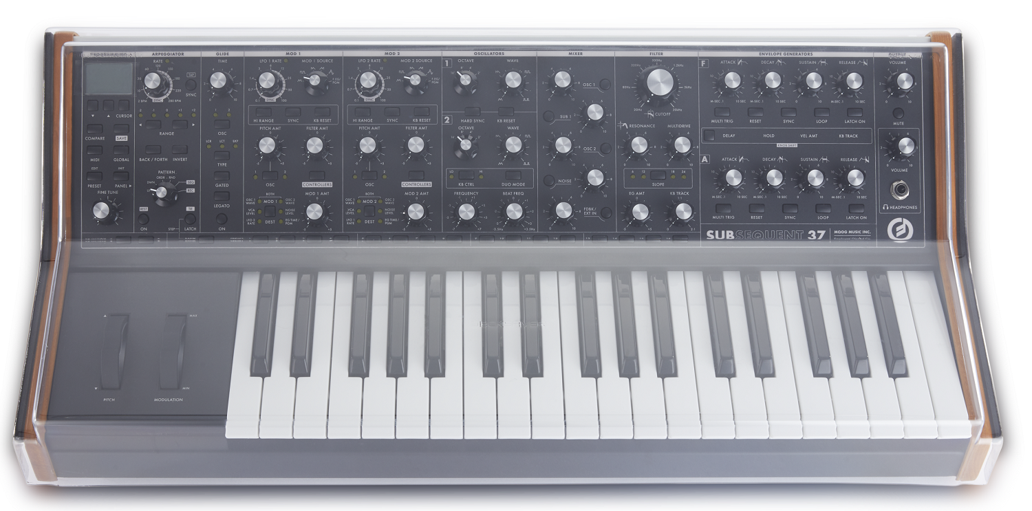 Decksaver Moog Subsequent37 Cover (soft-fit Sides) - Tasche für Studio-Equipment - Variation 1