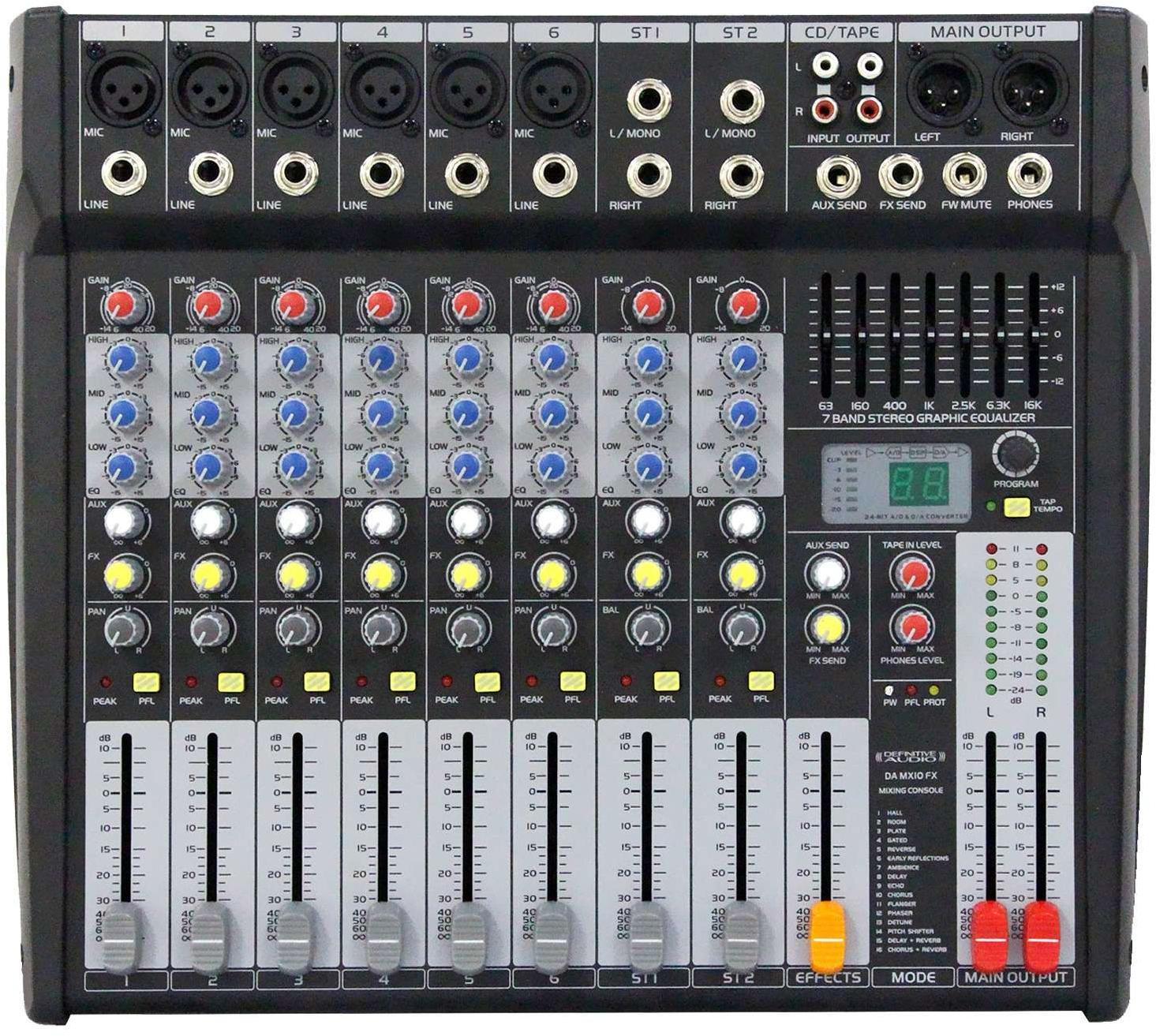 Analoges mischpult Definitive audio DA MX10 FX2