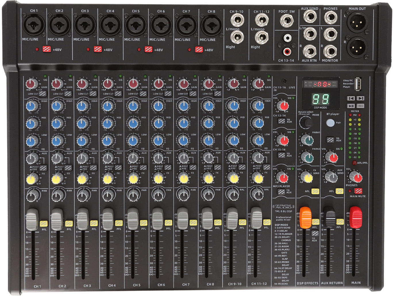 Definitive Audio Tml 8 Bu Dsp - Analoges Mischpult - Main picture