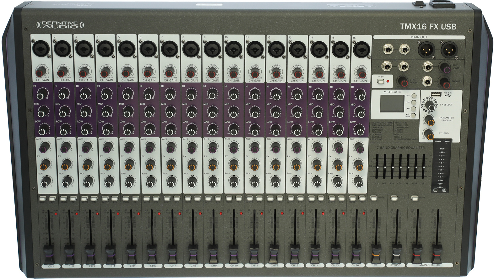 Definitive Audio Tmx16 Fx Usb - Analoges Mischpult - Main picture