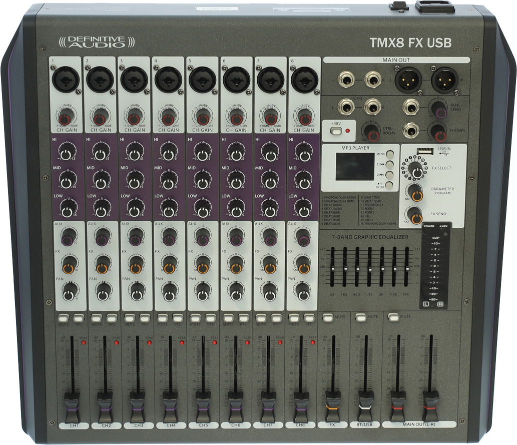 Definitive Audio Tmx8 Fx Usb - Analoges Mischpult - Main picture