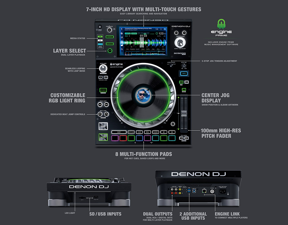 Denon Dj Sc5000 Prime - MP3 & CD Plattenspieler - Variation 4