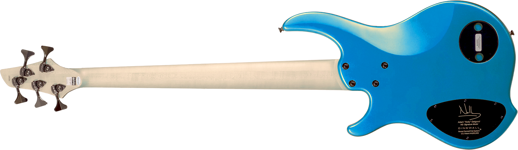 Dingwall Adam Nolly Getgood Ng3 5c Signature 3pu Active Mn - Laguna Seca Blue - Solidbody E-bass - Variation 1