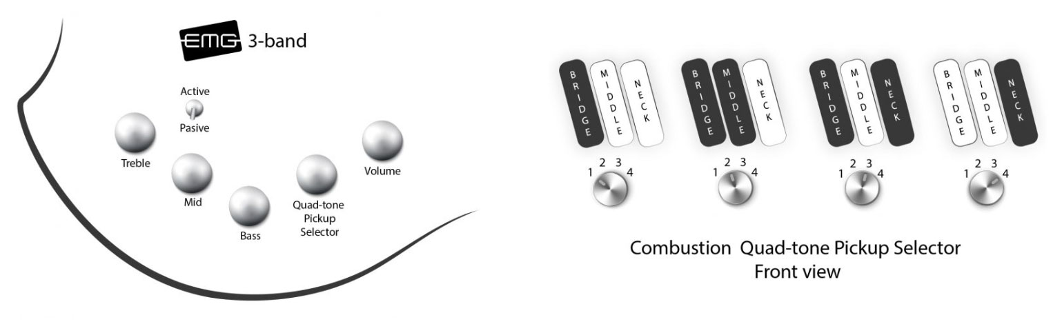 Dingwall Combustion Cb3 5c 3pu Active Pf - Indigo Burst - Solidbody E-bass - Variation 2