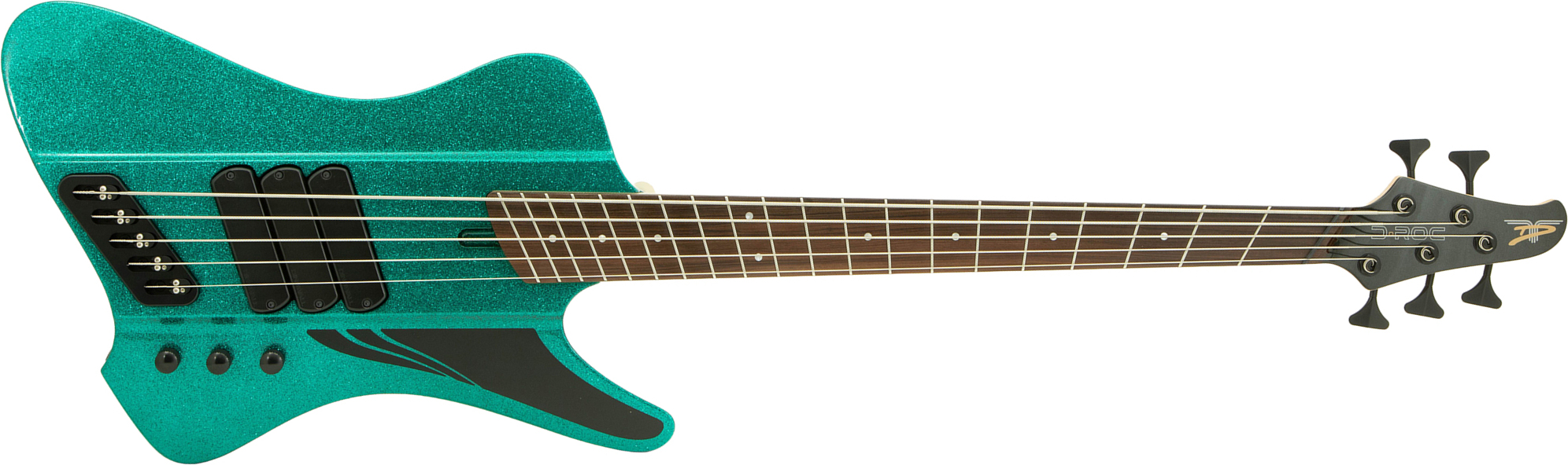 Dingwall D-roc Standard-3 5c 3pu Active Pf - Gloss Aquamarine Metalflake - Solidbody E-bass - Main picture