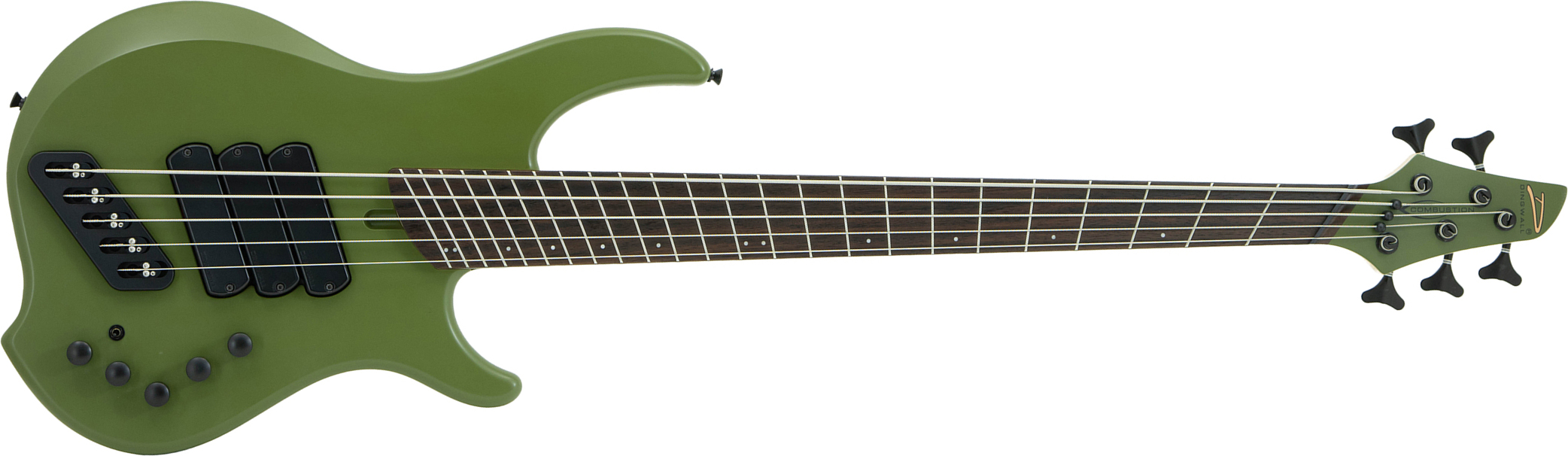 Dingwall Kyle Konkiel Combustion 5c 3pu Active Rw - Matte Army Green - Solidbody E-bass - Main picture