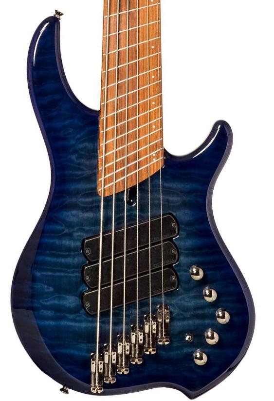 Solidbody e-bass Dingwall Combustion 3-Pickups 6-Strings (PF) - Indigo burst