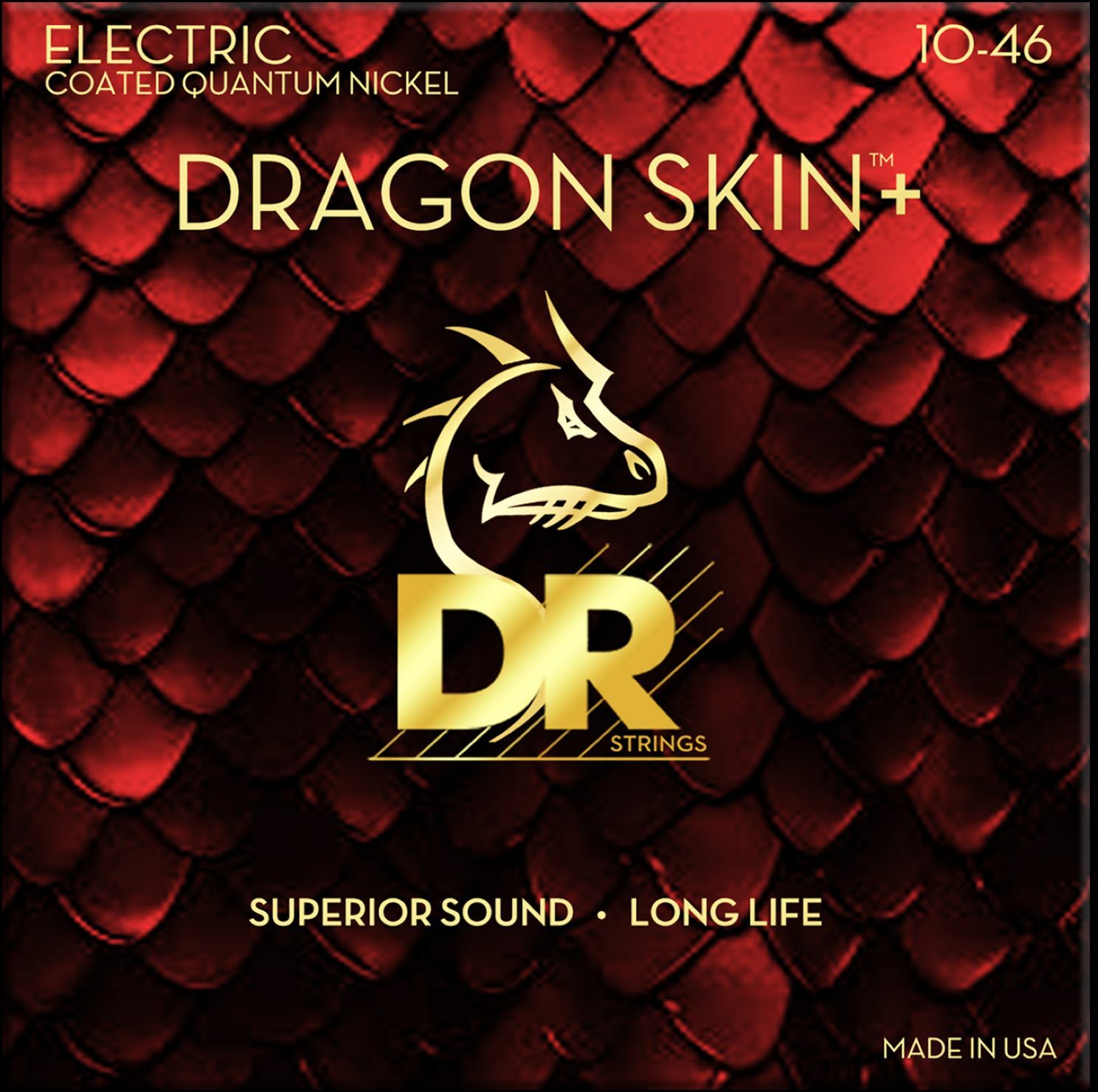 Dr Jeu De 6 Cordes Dragon Skin+ Core Technology Coated Wrap 10-46 - E-Gitarren Saiten - Main picture