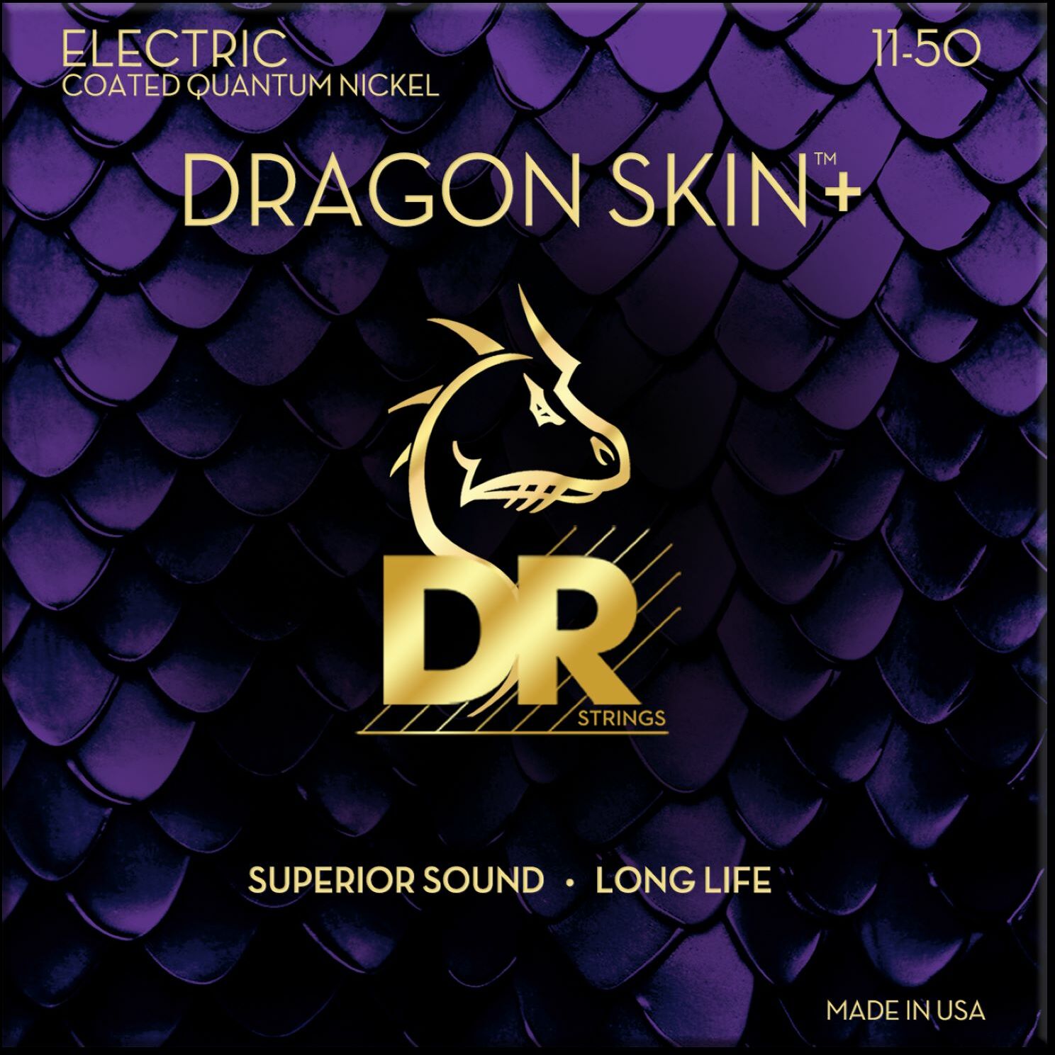 Dr Jeu De 6 Cordes Dragon Skin+ Core Technology Coated Wrap 11-50 - E-Gitarren Saiten - Main picture