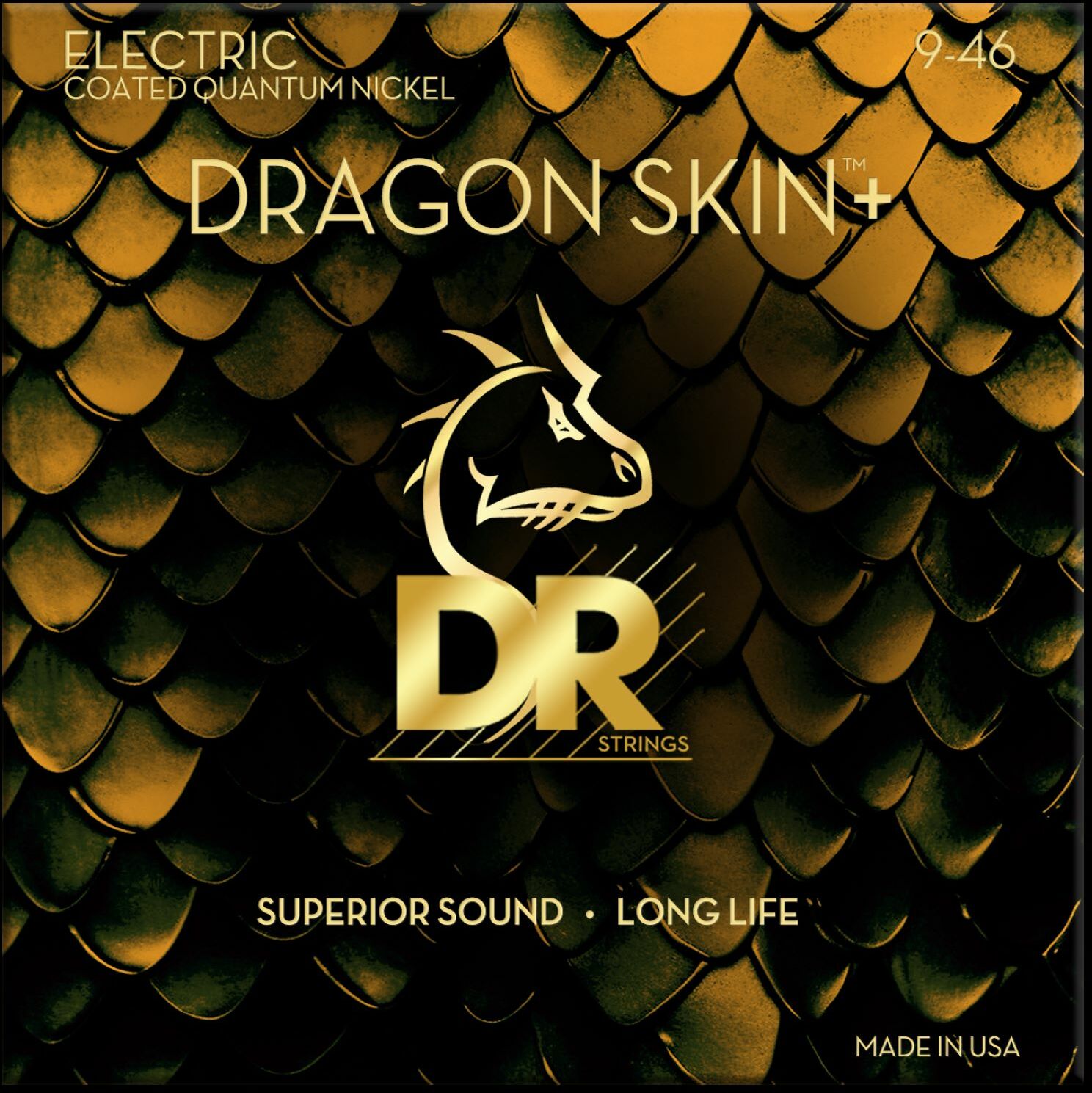 Dr Jeu De 6 Cordes Dragon Skin+ Core Technology Coated Wrap 9-46 - E-Gitarren Saiten - Main picture