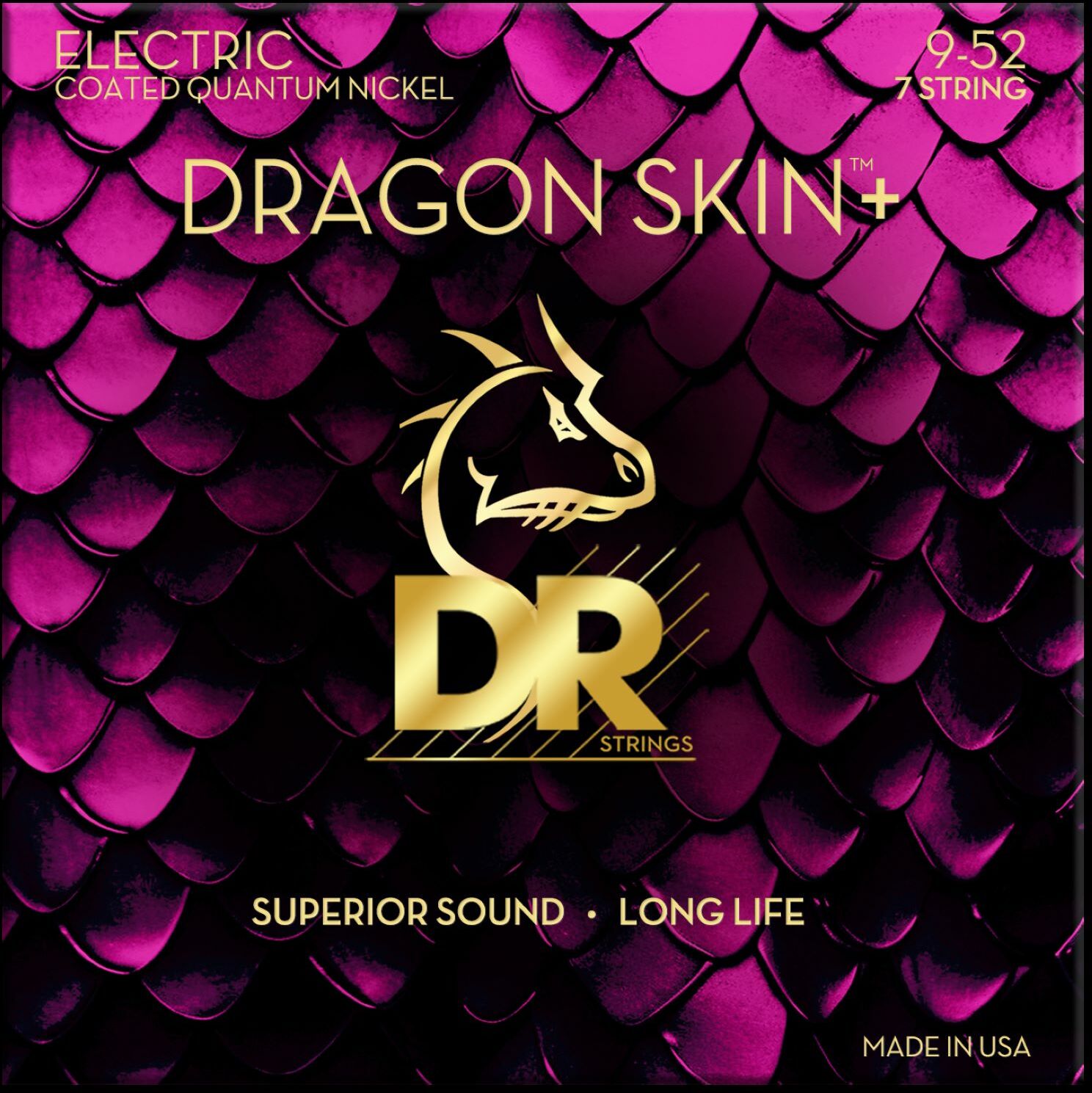 Dr Jeu De 7 Cordes Dragon Skin+ Core Technology Coated Wrap 9-52 - E-Gitarren Saiten - Main picture