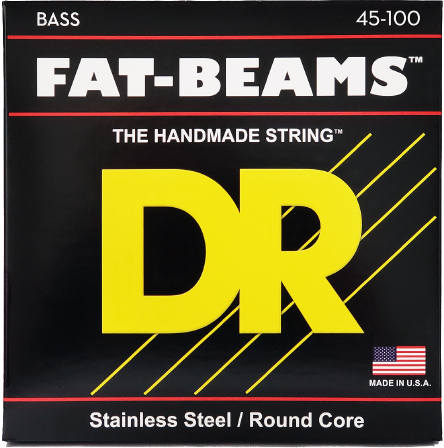 Dr Jeu De 4 Cordes Fat-beams Stainless Steel 45-100 - E-Bass Saiten - Main picture