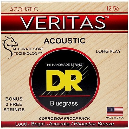 Dr Jeu De 6 Cordes Vta-12-56 Veritas Coated Core Technology  Bluegrass 12-56 - Westerngitarre Saiten - Main picture