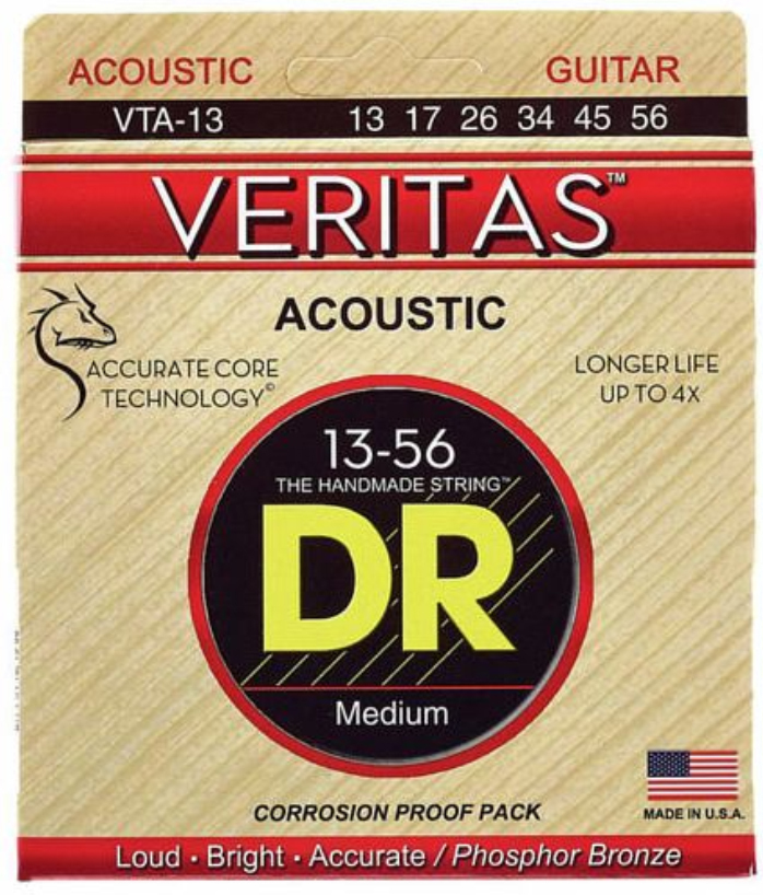 Dr Vta-13 Veritas Phosphore Bronze Acoustic Guitar 6c 13-56 - Westerngitarre Saiten - Main picture