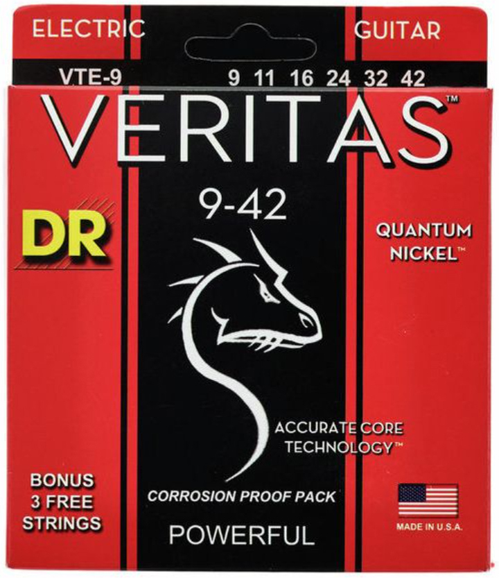 Dr Vte-9 Veritas Electric Guitar 6c 9-42 - E-Gitarren Saiten - Main picture