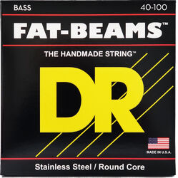 E-bass saiten Dr FAT-BEAMS Stainless Steel 40-100 - Satz mit 4 saiten