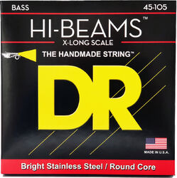E-bass saiten Dr HI-BEAMS Stainless Steel 45-105 X-Long Scale - Satz mit 4 saiten