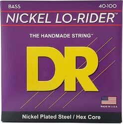 E-bass saiten Dr LO-RIDER Nickel Plated Steel 40-100 - Satz mit 4 saiten