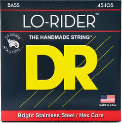 E-bass saiten Dr LO-RIDER Stainless Steel 45-105 - Satz mit 4 saiten