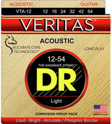 Westerngitarre saiten Dr VTA-12 Acoustic Guitar 6-String Set Veritas Phosphor Bronze 12-54 - Saitensätze 