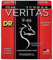 E-gitarren saiten Dr VTE-9/46 Electric Guitar 6-String Set Veritas 9-46 - Saitensätze 