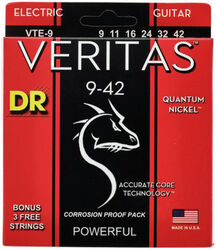 E-gitarren saiten Dr VTE-9 Electric Guitar 6-String Set Veritas 9-42 - Saitensätze 