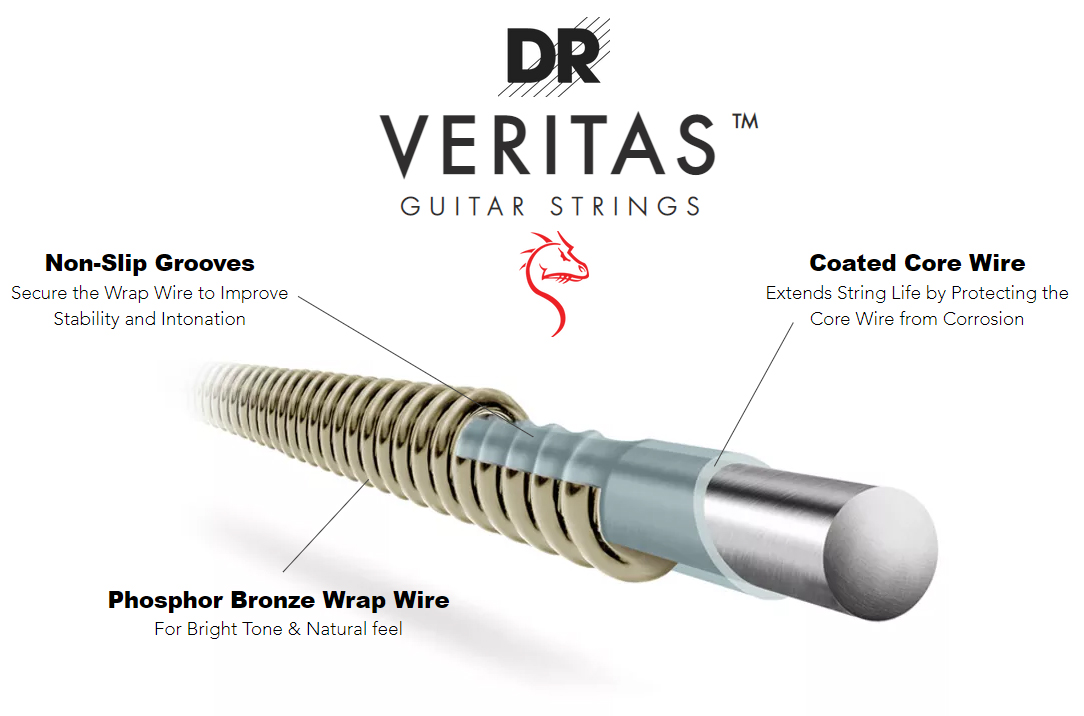 Dr Vta-13 Veritas Phosphore Bronze Acoustic Guitar 6c 13-56 - Westerngitarre Saiten - Variation 2