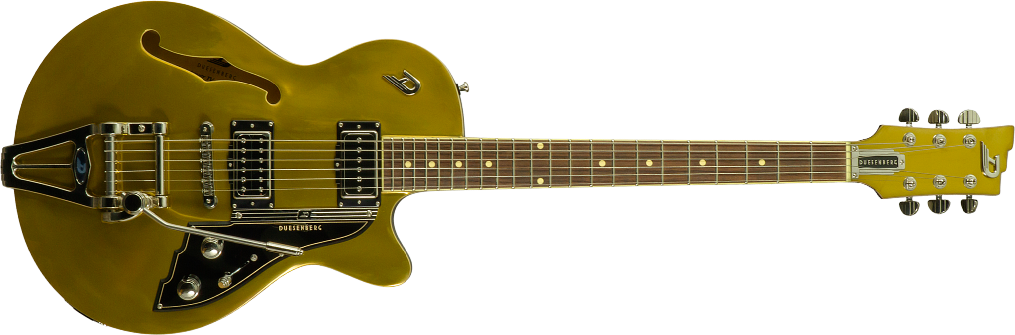 Duesenberg Custom Shop Starplayer Tv Hs Trem Rw #261290 - Hanover Gold - Semi-Hollow E-Gitarre - Main picture