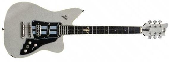 Duesenberg Dave Baksh Signature Alliance Hss Ht Rw - White Sparkle - Retro-Rock-E-Gitarre - Main picture