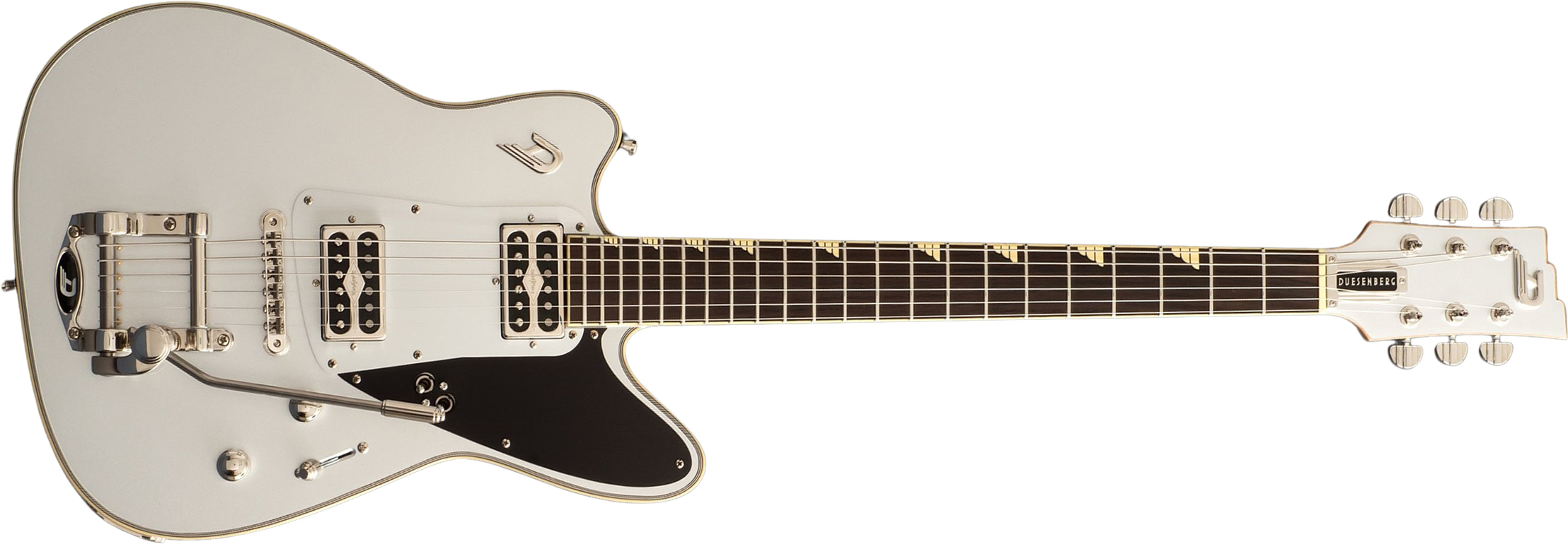 Duesenberg Falken Tremolo 2h Rw - Silver - Retro-Rock-E-Gitarre - Main picture
