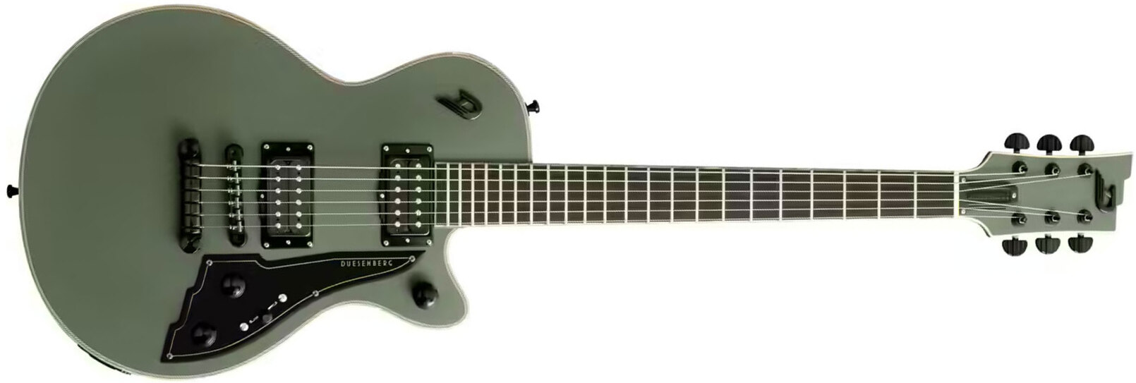 Duesenberg Fantom A 2h Ht Eb - Matte Olive - Single-Cut-E-Gitarre - Main picture