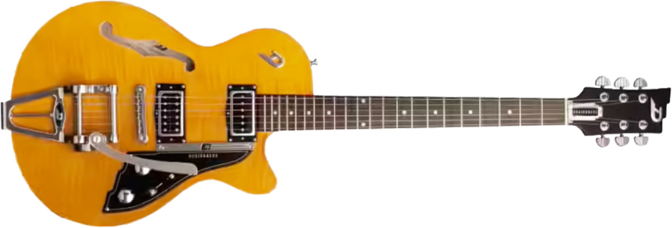 Duesenberg Starplayer Cbr Hs Trem Bigsby Rw - Transparent Honey - Semi-Hollow E-Gitarre - Main picture