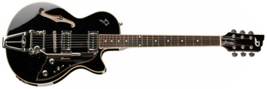 Duesenberg Starplayer Iii Hs Trem Rw - Black - Semi-Hollow E-Gitarre - Main picture