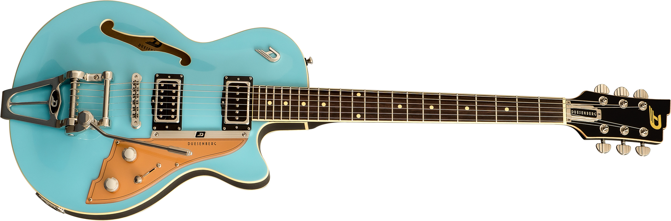 Duesenberg Starplayer Tv Hs Trem Rw - Narvik Blue - Semi-Hollow E-Gitarre - Main picture