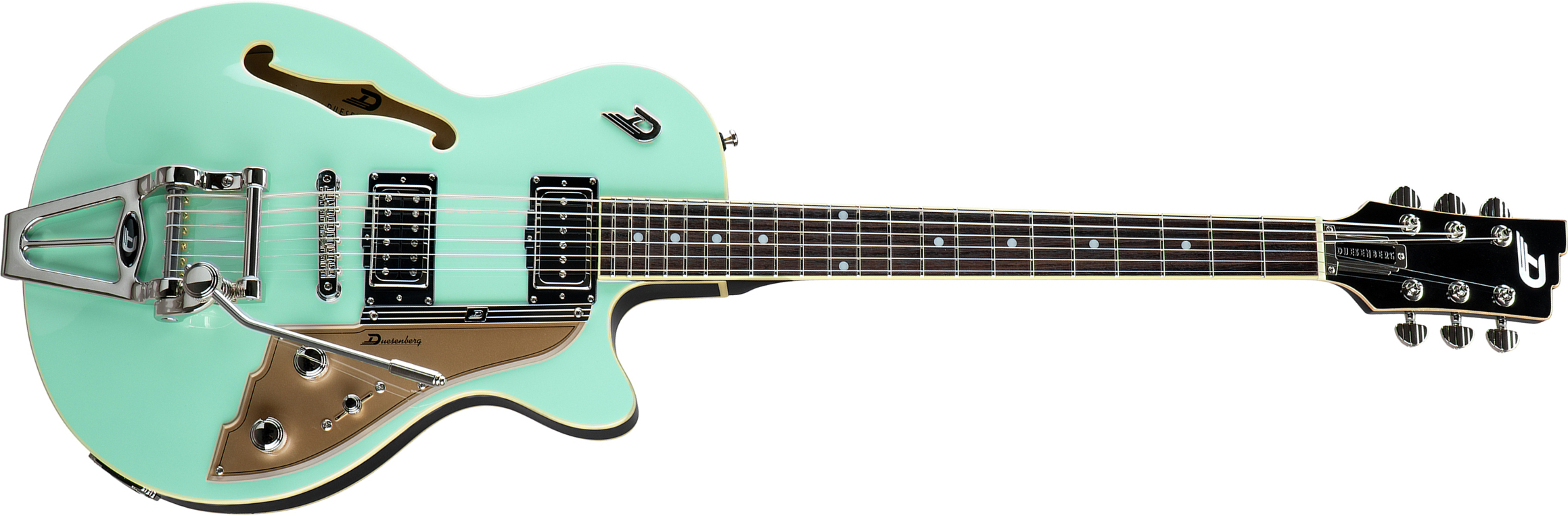 Duesenberg Starplayer Tv Hs Trem Rw - Surf Green - Semi-Hollow E-Gitarre - Main picture