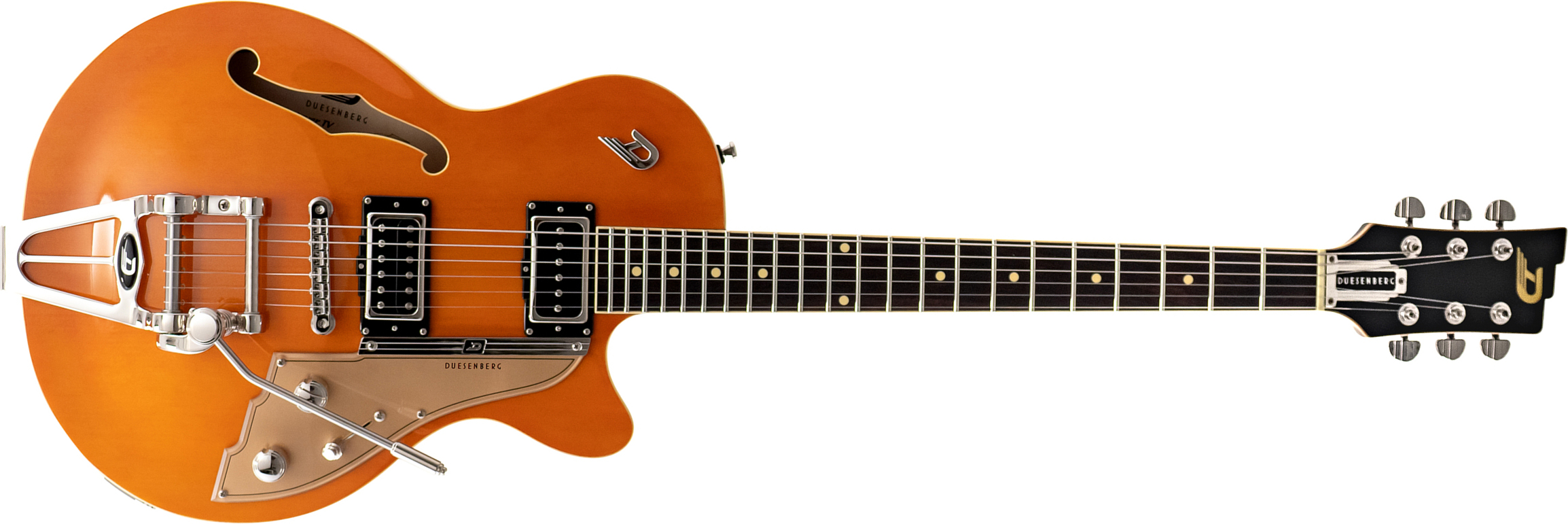 Duesenberg Starplayer Tv Hs Trem Rw - Vintage Orange - Semi-Hollow E-Gitarre - Main picture