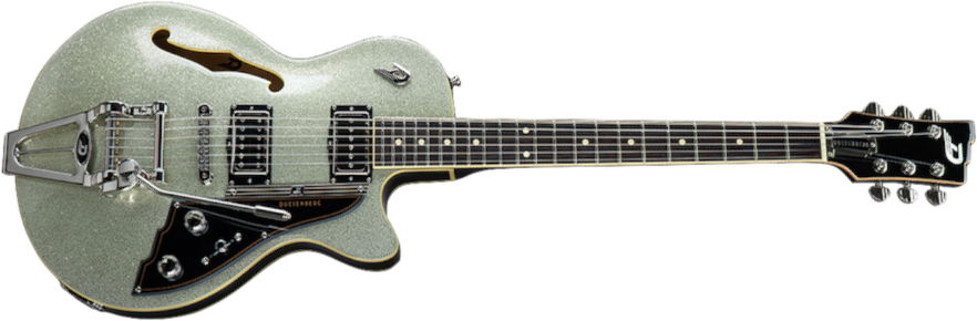 Duesenberg Starplayer Tv Hs Trem Rw - Silver Sparkle - Semi-Hollow E-Gitarre - Main picture