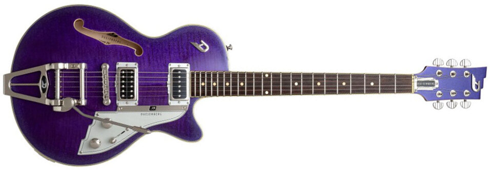 Duesenberg Starplayer Tv Hs Trem Rw - Galaxy Burst Purple Metallic - Semi-Hollow E-Gitarre - Main picture
