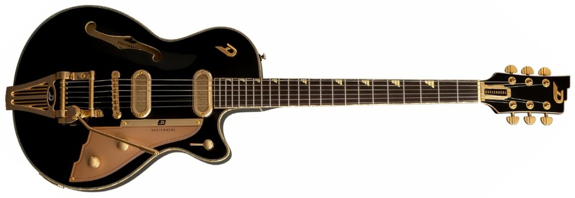 Duesenberg Starplayer Tv Phonic Hs Trem Rw - Black - Semi-Hollow E-Gitarre - Main picture