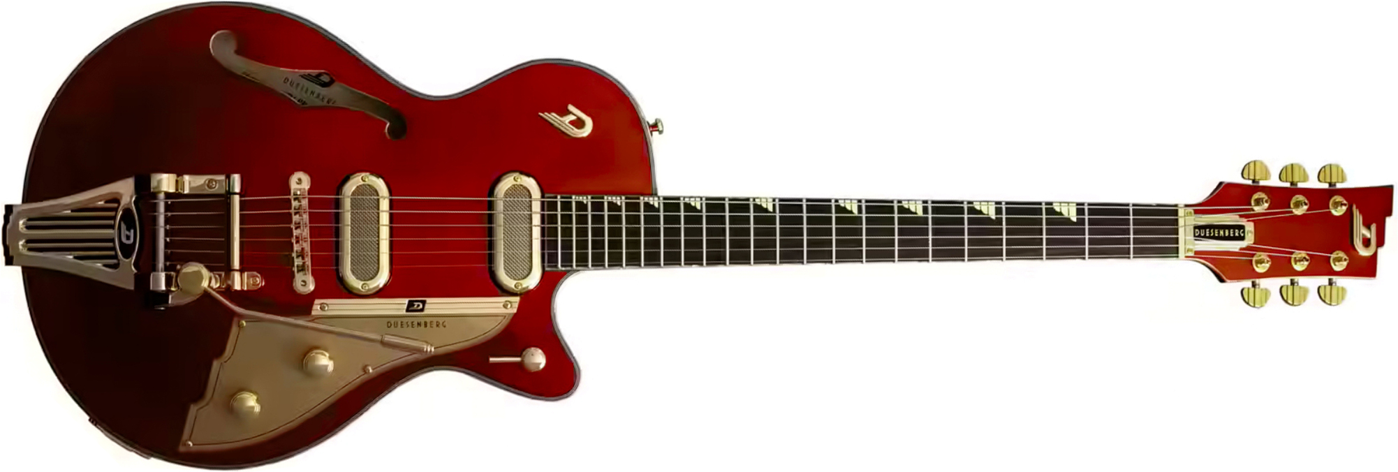Duesenberg Starplayer Tv Phonic Hs Trem Rw - Balboa Pearl Red - Semi-Hollow E-Gitarre - Main picture