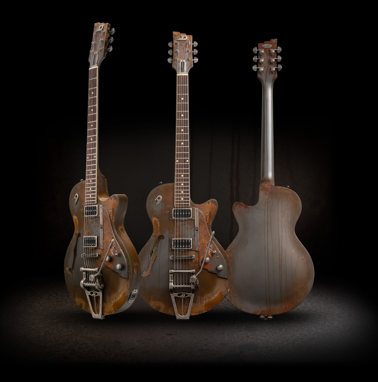 Duesenberg Custom Shop Starplayer Tv Hs Trem Rw - Rusty Relic - Semi-Hollow E-Gitarre - Variation 3