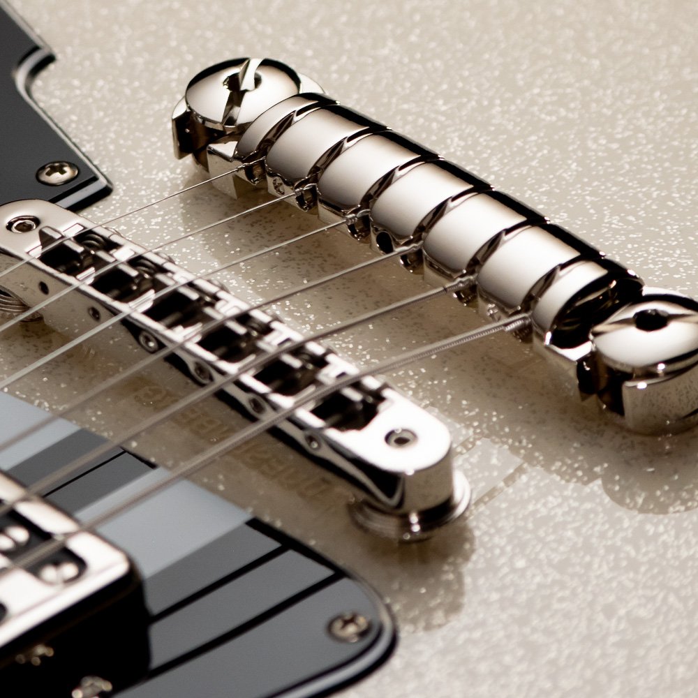 Duesenberg Dave Baksh Signature Alliance Hss Ht Rw - White Sparkle - Retro-Rock-E-Gitarre - Variation 1