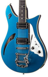 Semi-hollow e-gitarre Duesenberg Double Cat - Catalina blue