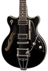 Semi-hollow e-gitarre Duesenberg Fullerton TV - Black