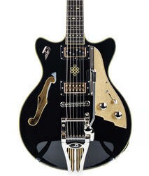 Semi-hollow e-gitarre Duesenberg Joe Walsh Alliance - Black